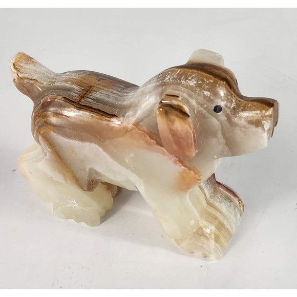 Marble Animal Figurine Dog Collectible Desk Mantel Home Decor Christmas Gift - Picture 3 of 10